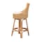 Baxton Studio Bella Modern Bohemian Natural Brown Rattan Bar Stool 228-13091-ZORO - alternate 2